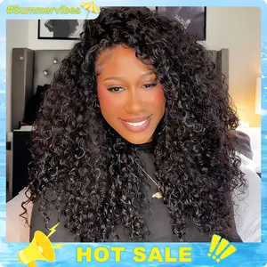 Vshow Water Curly 3 In 1 Half Wigs Glueless Human Hair Wigs With Drawstring Burmese Curly Pull and Go Wigs 250% Density Flip Over Glueless Half Wig Beginner Friendly Spiral Curly End Wigs #springfresh
