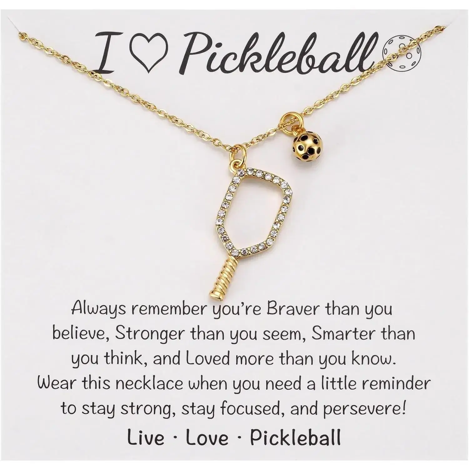 Pickleball Gifts for Women, Pickleball Teams Gifts, Pickleball Sport Lovers Gift, PB Necklace Valentine's Day Bday for Women