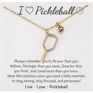 Pickleball Gifts for Women, Pickleball Teams Gifts, Pickleball Sport Lovers Gift, PB Necklace Valentine's Day Bday for Women