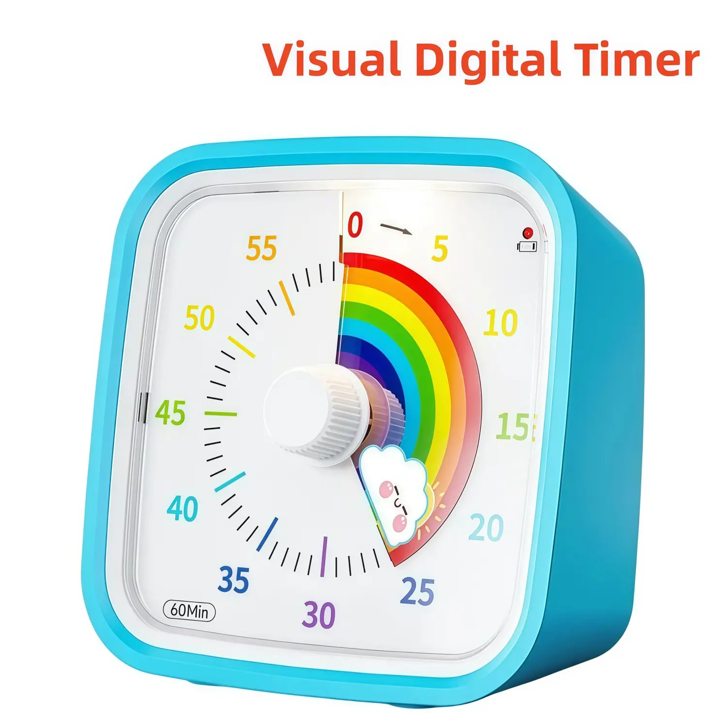 ONESHOW HOME Visual Digital Kitchen Timer with Protective Case, 60-Minute Countdown Tool for Kids and Adults, Silent Timer with Low-Battery Reminder for Effective Time Management