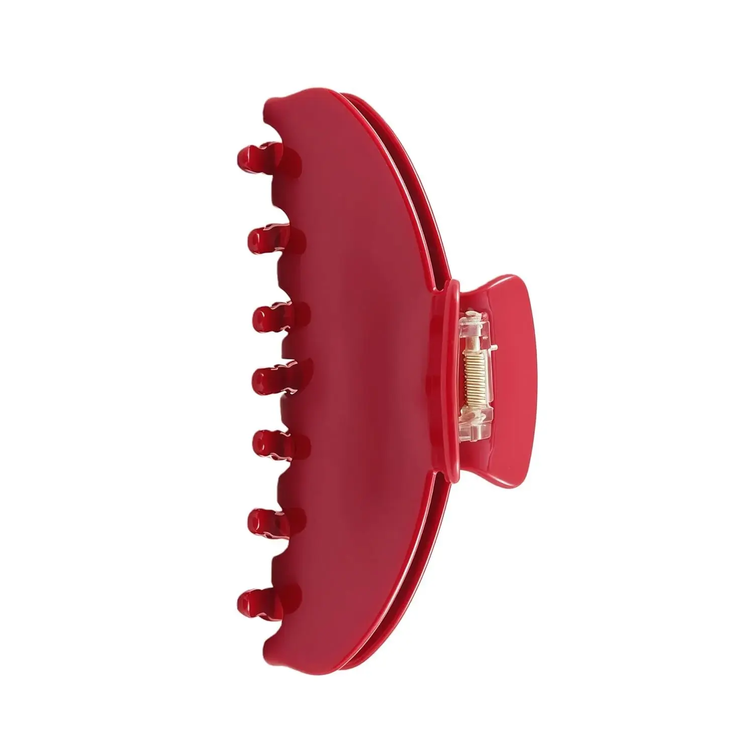 Cherry Red 4-Inch Claw Clip, Large Synthetic Acetate Hair Clip with an Anti-Slip Grip for Women with Thick and Fine Hair, Synthetic Claw Clip