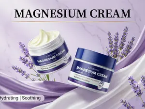 KORMESIC Lavender Magnesium Cream for Muscle & Stress Relief with FREE 7-Ball Magnetic Massager - Hydrates, Eases Cramps, Promotes Better Sleep - Limited Time Offer - Moisture, Scent