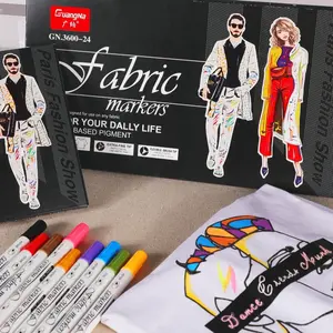 Guangna 24-color double-headed cloth drawing pen washable DIY soft-headed fabric painting graffiti pen water-based fabric marker