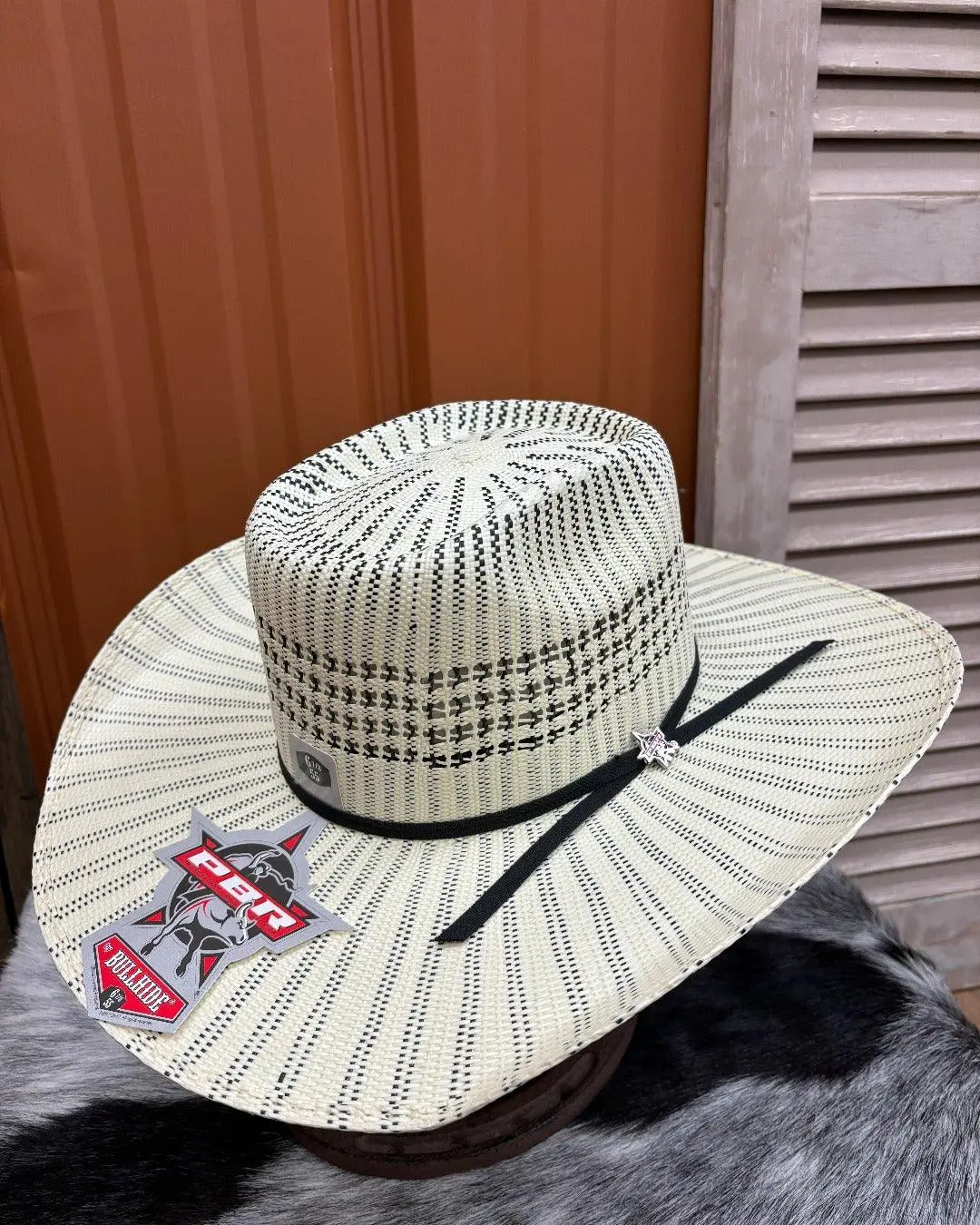 Bullhide Ivory & Black Keep Riding 25X Straw Western Cowboy Hat 2992