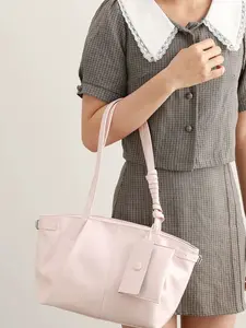 Minimalist Tote Bag, 2026 New Large Capacity Commute Shoulder Bag, Versatile Casual Handbag, Korean Unique Soft Leather Long Handle Bag