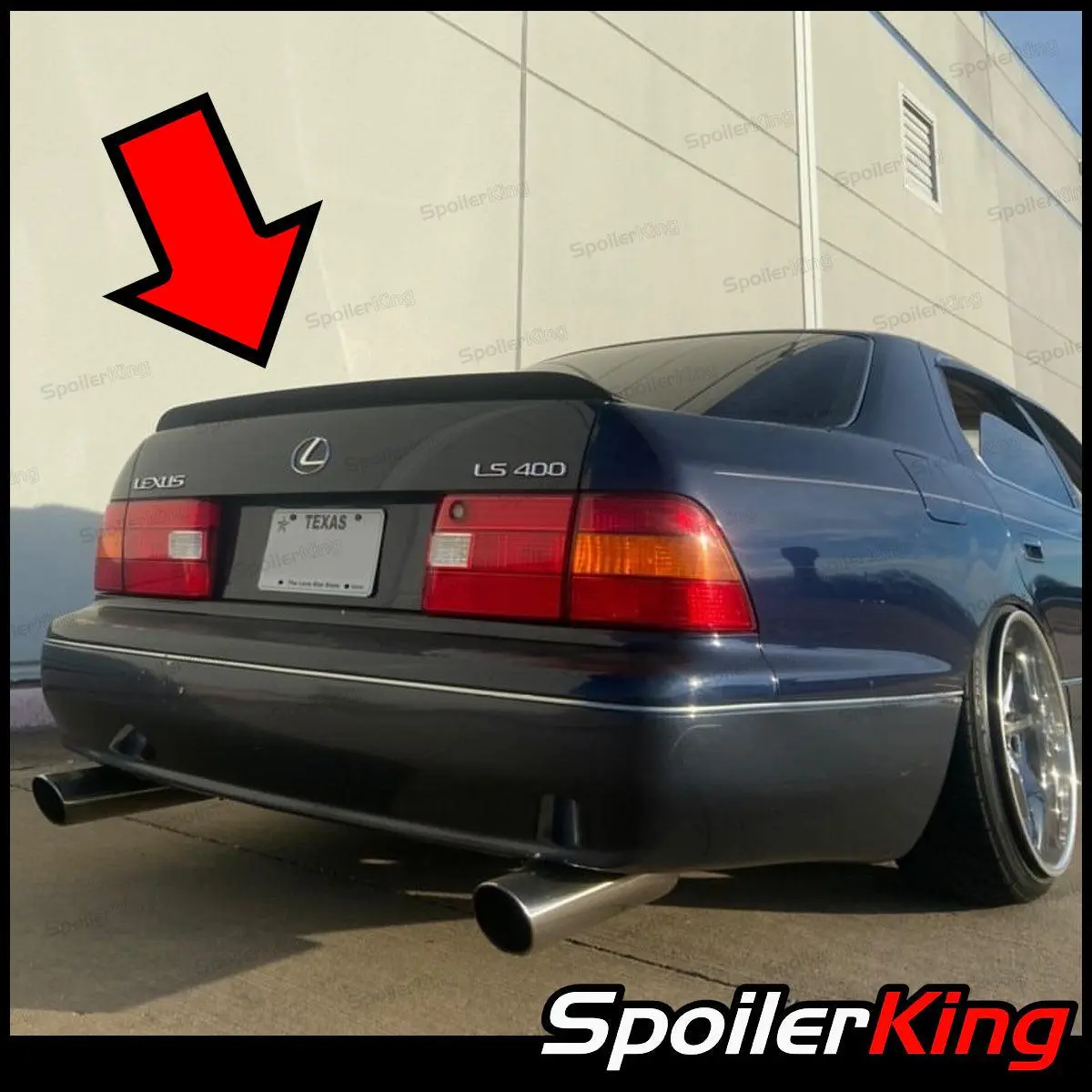 Spoiler King Satin Polyurethane Duckbill Style Car Rear Spoiler (284G), Car Accessories, Auto Replacement Body Part for Lexus LS Series LS400 (UCF20) 1995-2000