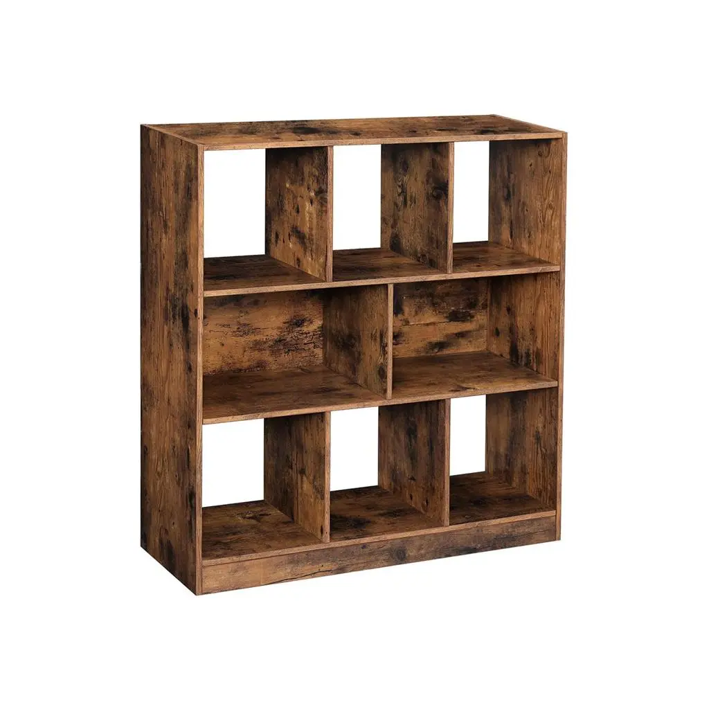 VASAGLE Wooden Freestanding Bookshelf - Open Shelves Living Room Bookshelf Storage Unit, Study Room Display Cabinet