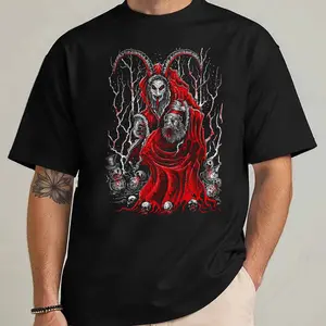 Krampus Christmas Sweater, Scary Santa Xmas Jumper, Gothic Horror Holiday Sweater, Funny Creepy Christmas Gift for Him Her