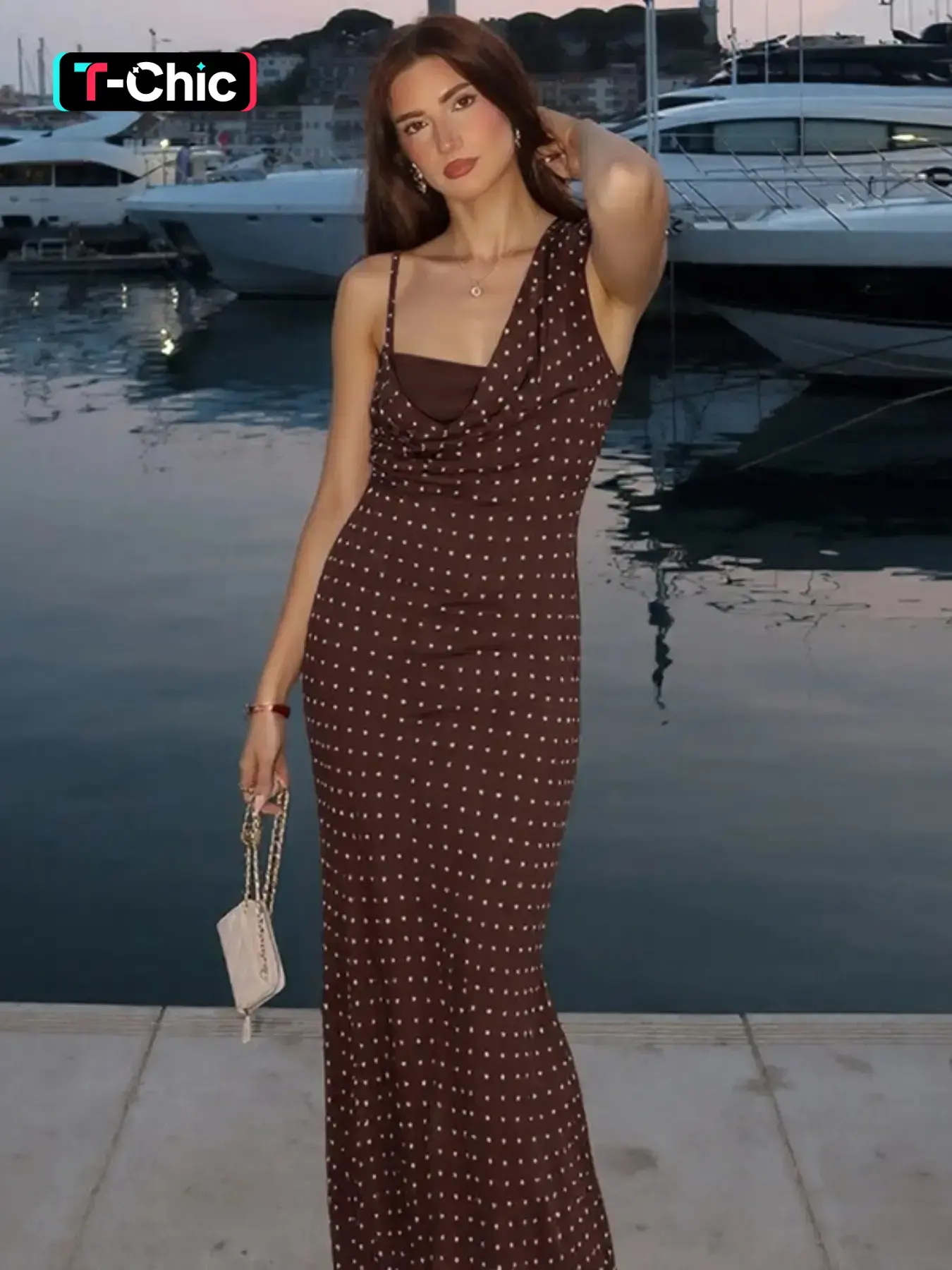 Women Summer Sleeveless Party Club Evening Beach Vacation Casual Chic Fitted  Mesh Polka Dot Long Dress Casual Dresses - TikTok Shop