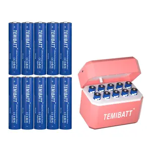 TEMIBATT  AAA 10 Batteries Replacement, Rechargeable Lithium-Ion Batteries, Charging Case Included, Compatible with Remote Control Devices