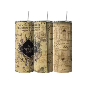 20oz The Marauder's Map Design Travel Tumbler Drinkware Flasks Mug Bottles