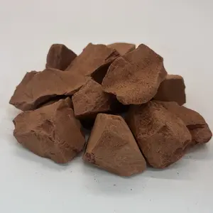 100% Natural Ural Red Kaolin Clay Lump & Chunks, Zero Additive, Hard Texture Mild Sticky When Wet - 200g(7oz)