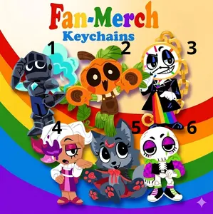 Toon Acrylic Keychains | Gourdy, Dyle, Soulvester, Eclipse, Brusha, Ribecca