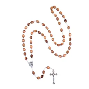 Olive Wood Rosary with Jerusalem Soil from the Holy Land
