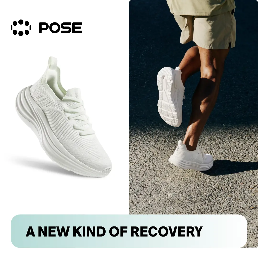 POSE AIRFLOW Recovery Walking Shoes for Women & Men, Cushion Comfort Slip-On Sneakers, Breathable Athletic Shoes for Gym, Travel, Work & Everyday Walking