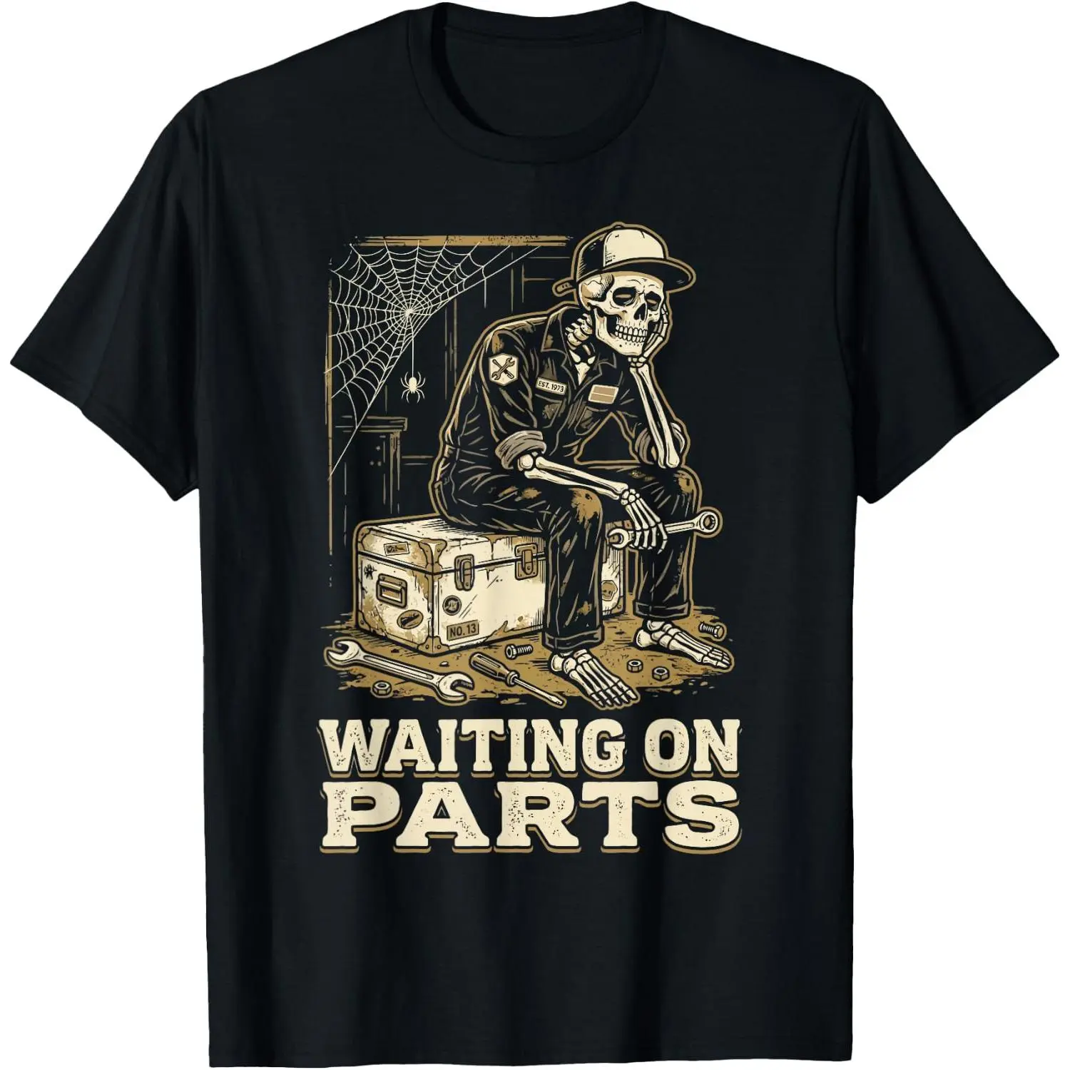 100%cotton Mechanic Auto Repair Waiting on Parts Mechanic Car Garage T-Shirt