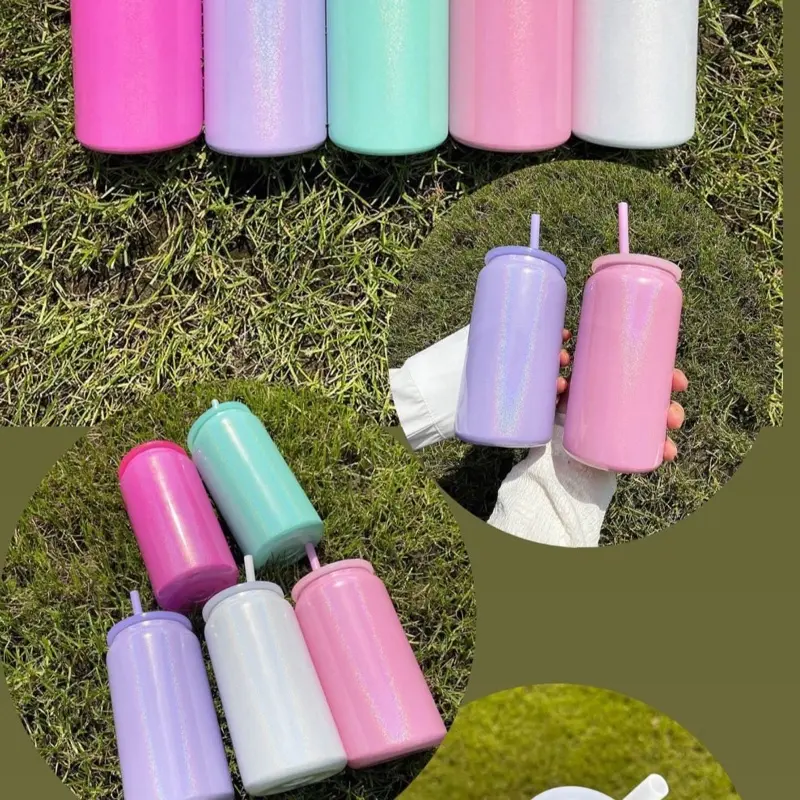 Live Claim16oz Glass Cup + Straw - Vibrant Pastel Colors for Everyday Use - Eco-Friendly & Durable Design - Perfect for Beverages
