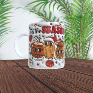 15 oz Mug\ Churro and pan Dulce \ Mexican Christmas Mug \ Mexican Edition. Coffee Cup Ceramic Classic
