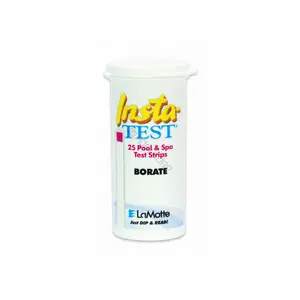 212 MAIN LaMotte 3017G12 Borate Test Strips, 25-Count Pool & Spa Test Strips, Durable Pack of 12