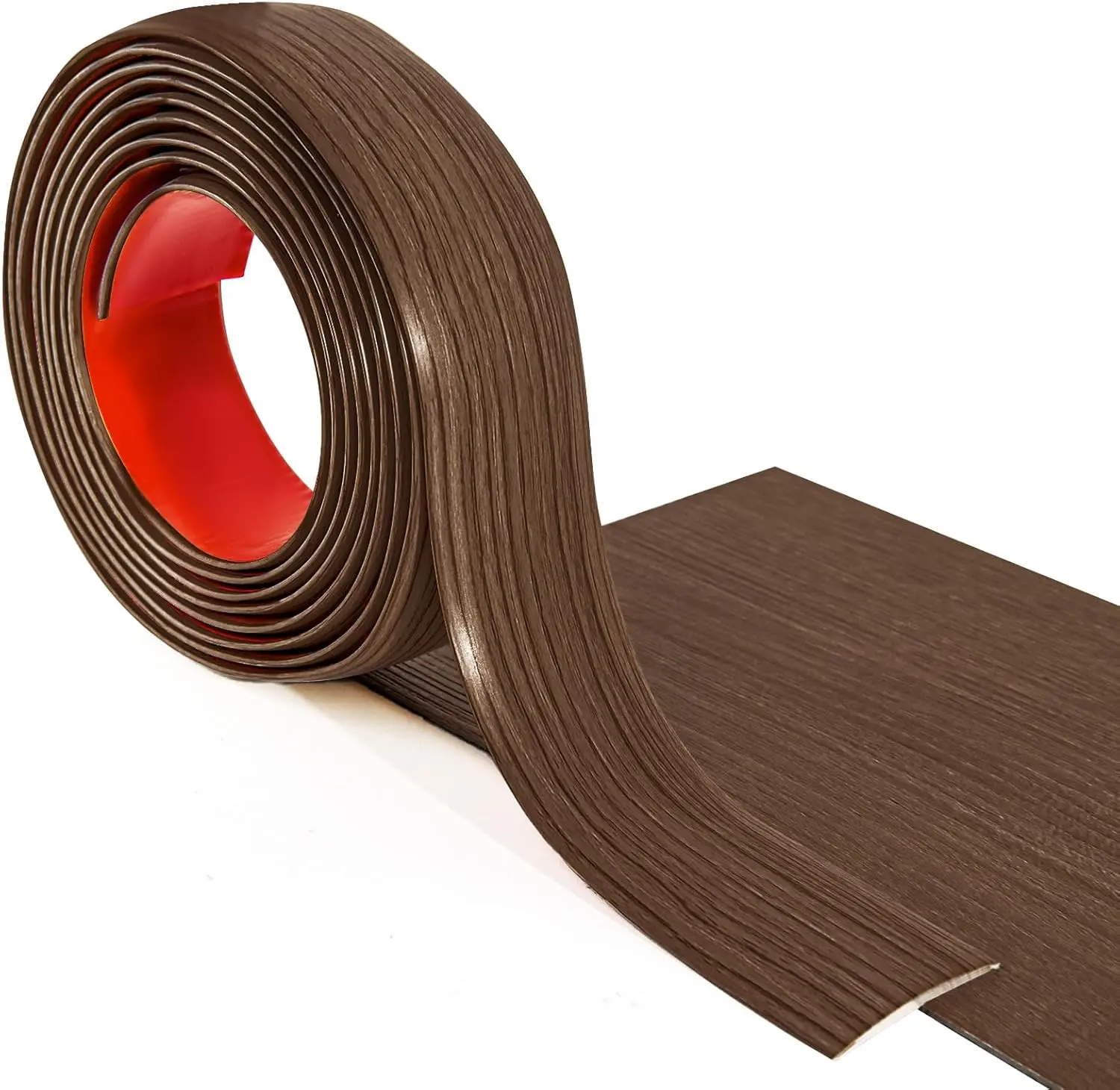 Vinyl Floor Transition Strip - Laminate Floor Divider for Joining Gaps and Carpets, Brown (10 FT, 1.57in)