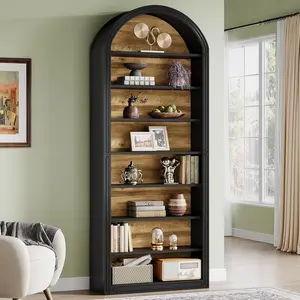 Tribesigns Tall Arched Bookshelf, 8-Tier Bookcase for Living Room, Bedroom, Office - Open Display Shelving Unit
