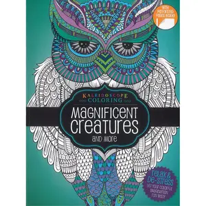 212 MAIN Kaleidoscope Coloring Book - Magnificent Creatures, Coloring for Relaxation, Creative Coloring, Unleash Creativity, Stress Relief Tool, Home Festive Decorations, Festive & Party Supplies