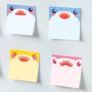Cute Creature Sticky Notes Gift Set | 4-Pack Kawaii Shark, Whale Shark & Friends Variety | Fun Stationery for Teens, Students & Office | 3x3 Desk Organizer & Planner Supplies