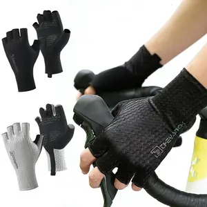 Half Finger Sports Gloves Sweat Wiping Shock Absorbent Non‑Slip Easy Pull Off for Fitness Cycling Workout Outdoor Sports