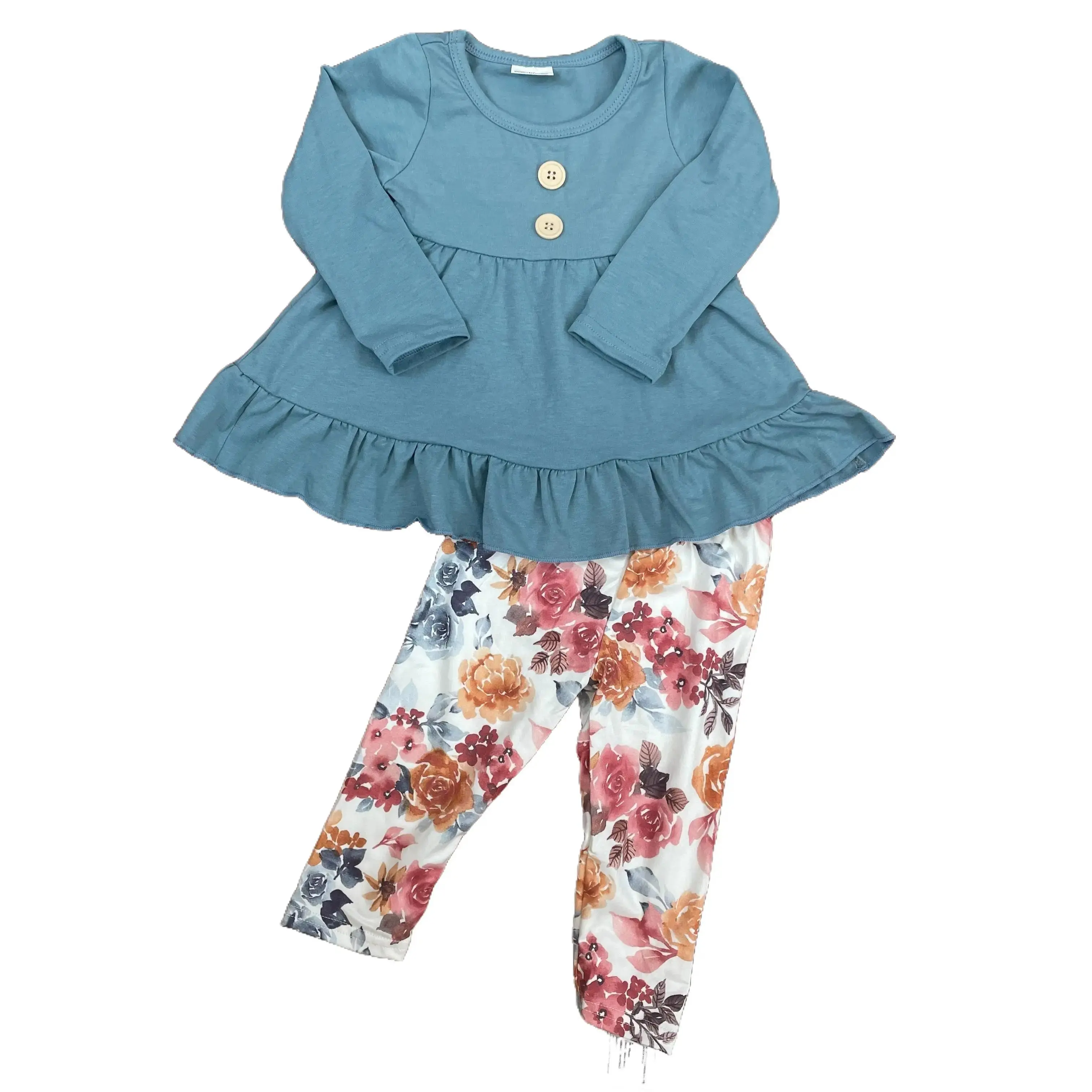toddler girl clothes girl winter outfit floral girl winter clothing set leggings set two-piece set winter clothes