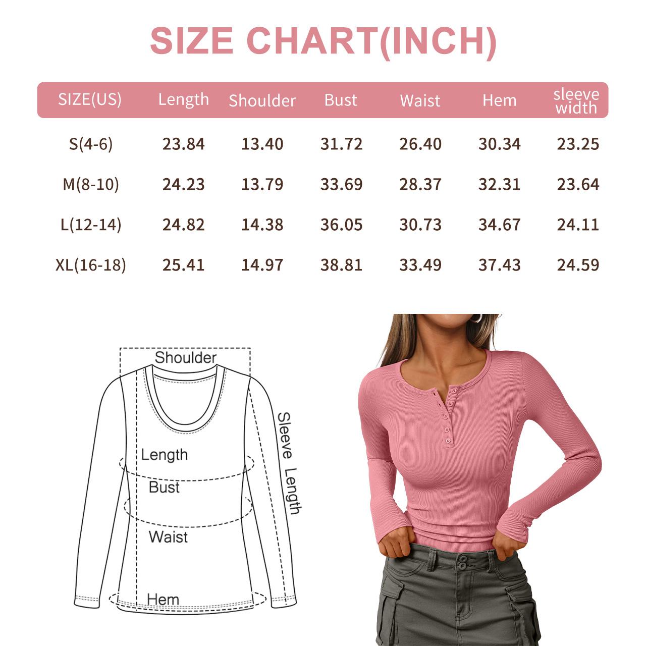 AUTOMET Women's 3 Piece Casual Long Sleeve Round Neck T-shirt for Daily Wear, Plain Button Front Ribbed Design