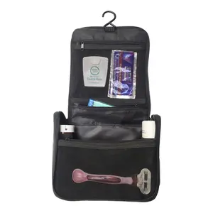 Small hanging toiletry bag.
