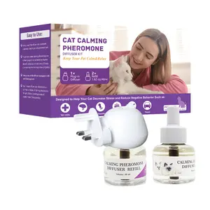 Cross-Border Cat Soothing Liquid Pet Dog Emotional Calming Restricted Area Spray Refill Pheromone Electric Heating Diffuser
