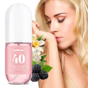 Women's Perfume Spray ,pink design , Alcohol-Free & Refreshing Scent, Floral Sweet Perfume, Floral Scented Perfume, Floral Fragrance Spray, It is suitable for hair and body. Perfect Gift for Women, the best choice for dates and travels