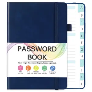 Password Book with Alphabetical Tabs, Password Keeper with Color Pages, Password Notebook Organizer for Computer & Website Logins, Gifts for Home and Work, 5.3" X 7.7"