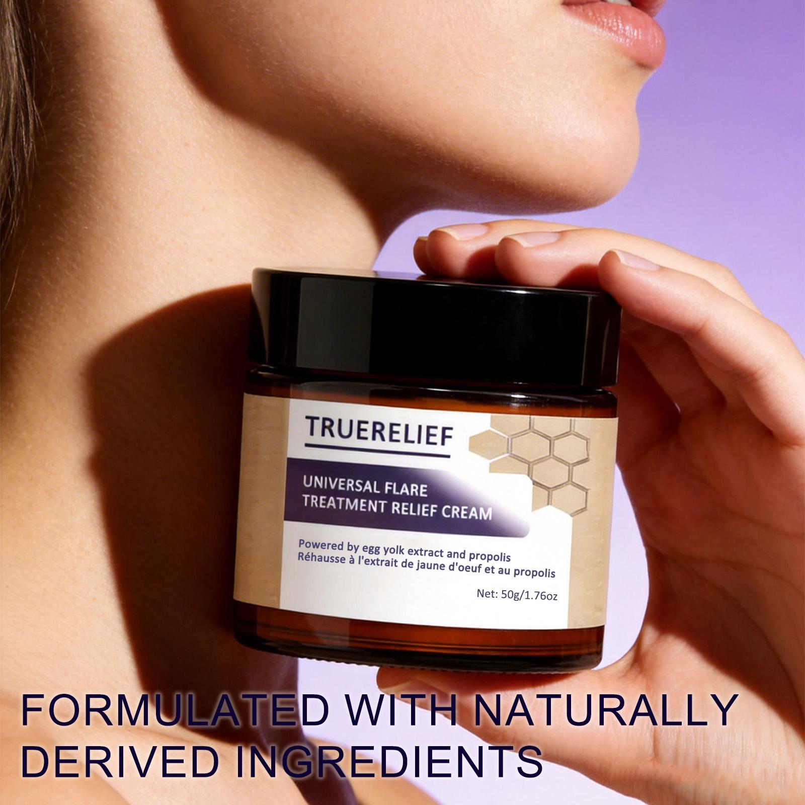 TRUERELIEF Soothing Skin Balm with Propolis and Egg Yolk Extract, Multi Purpose Skin Care Cream, Anti Chafing Body Balm for Itchy and Irritated Skin, Moisturizing Daily Body Care