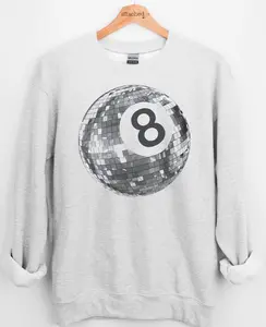 Faux Disco 8 Ball Graphic Top Faux Disco 8 Ball Graphic Top