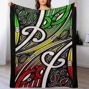 Rasta Style Floral Blanket for Valentine's Day & Home Use 100% Flannel Portable Lightweight & Warm Perfect Gift for Travel Sofa Bed Camping Sizes blush teen bedroom decor comfort Coquette 6 star Funny Face durable birthday celebration
