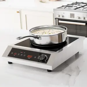 Sunvivi 1800W Portable Induction Cooktop, Commercial Hot Plates ,Commercial-Grade Electric Countertop Burner with Timer, Induction Hot Plate with LED Screen, 10 Power(100W-1800W), 14 Temp Setting(140°F-536°F)