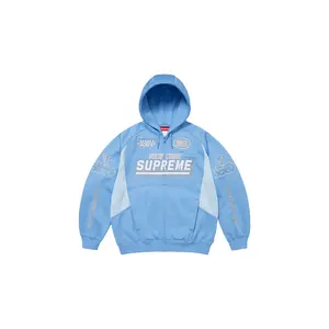 Football Zip Up Hooded Sweatshirt "FW25 - Light Blue" SU26735