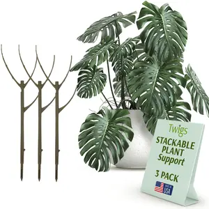Twigs Garden Accessories - Stackable Plant Support Stakes for Indoor & Outdoor Plants