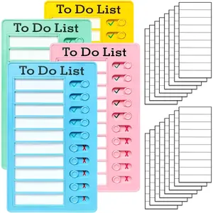 4 count Chore Chart for  Multiple  - Sliding Routine Chart:  , RV Checklist, Planning Board, Visual Schedule, and Reminder (bluepinkgreenyellow)