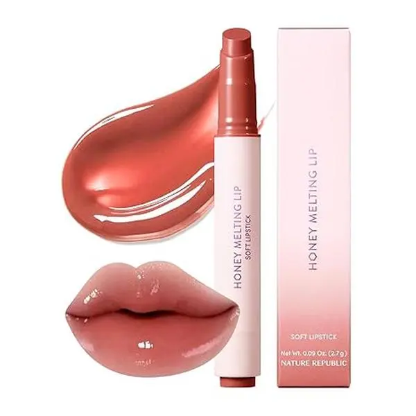 Nature Republic HONEY MELTING LIP (19 ROSE CORAL) | SOFT LIP STICK, Hydrating Gloss, Moisturizing balms, Sheer tint, Shine & Nude, Glowy Finish, korean make up