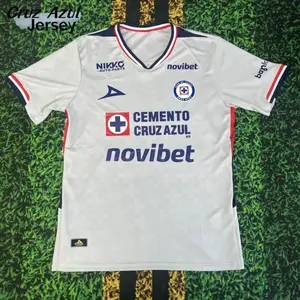 2526 Mexico League Cruz Azul Away White Home Blue Short Sleeve Top Football Jerseys LIGAMX Fan Edition