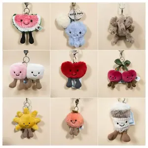 JellyCat Hot Bag Cute Plush Toy label cute girl bag charm plush toy keychain Kawaii plush toy perfect as a birthday Limited New Gift JL16-23