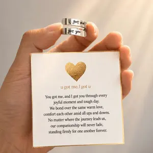 U Got Me I Got You Ring, Adjustable Friendship Ring for Women, Best Friend Gift, Soul Sister Jewelry, Matching Promise Ring, Meaningful Long Distance Relationship Gift, BFF Birthday Gift, Stainless Steel Open Band Ring