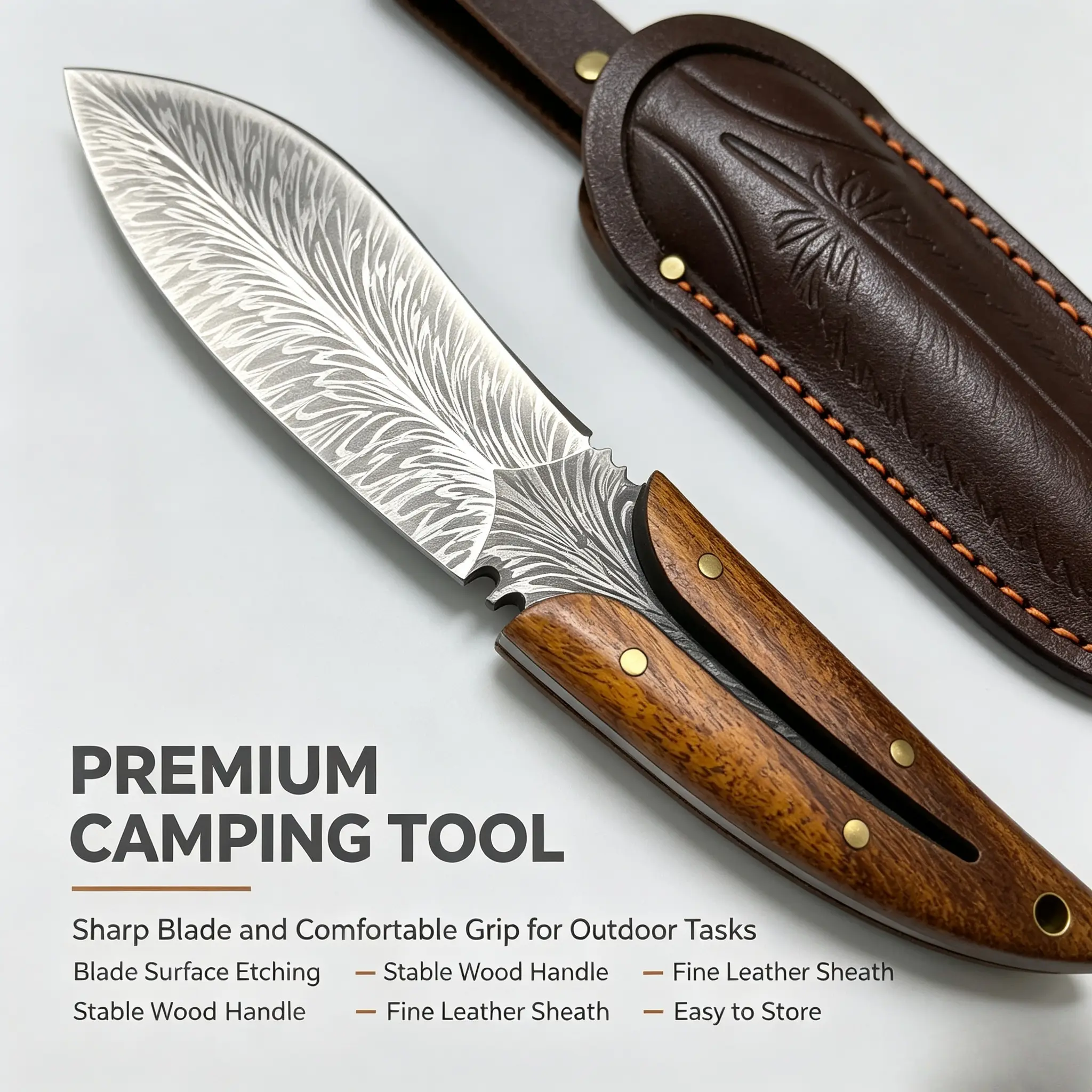 UFMUFM Lightweight Steak Knives Set - 3Cr13 Sharp High-Hardness Rust-Resistant Blades, Durable Slotted Non-Slip Handles, Versatile Kitchenware for Home Cutting