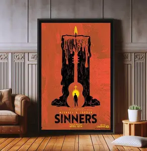 [Sale Up to 51%] Sinners Film Poster - High-Quality Artistic Graphic Print, Multi-Size Wall Art with Vivid Colors, Room Wall Aesthetic Decor