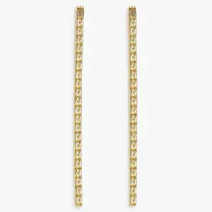 Glow Line Earrings - Gold-Tone Linear Design for Everyday Wear