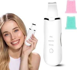 Facial cleansing tool, vibrating to clean pores, using stainless steel massage head, can remove blackheads and dead skin cells, enhance skin radiance, suitable for all skin types