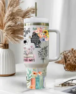 Just One More Chapter 40oz Tumbler with Handle Bookish Gift for Her Reading